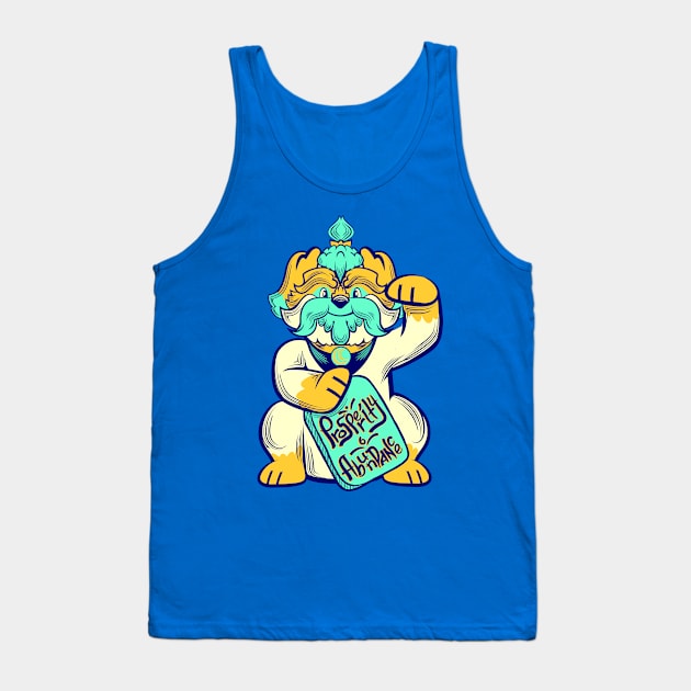 Lucky Dog: Prosperity & Abundance Tank Top by mannycartoon